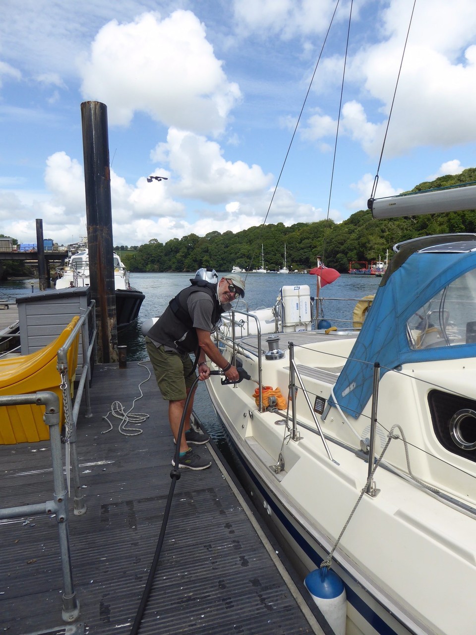 United Kingdom - Fowey - Self-service fuel pontoon which was very easy to use.
