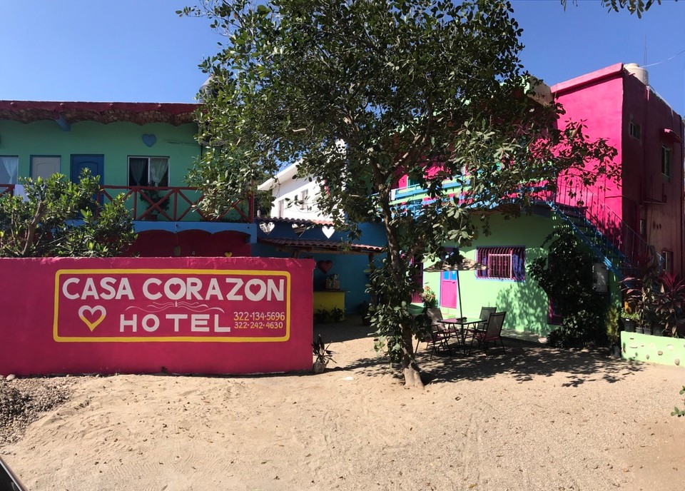 Mexiko - Sayulita - Unsere wunderschöne und sehr farbenfrohe Unterkunft für 5 Nächte.
