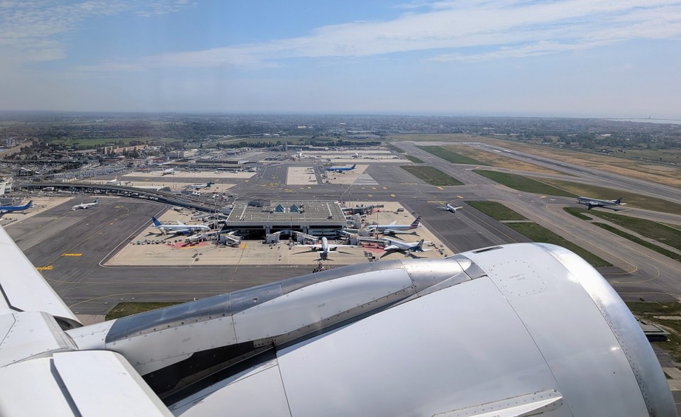 Italien - Rom - Nach dem Stau auf der Startbahn starten wir mit einer Stunde Verspätung.
