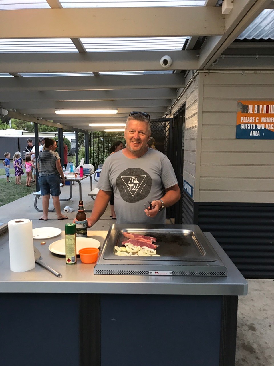 Australia - Fingal Bay - Steak night .. yum