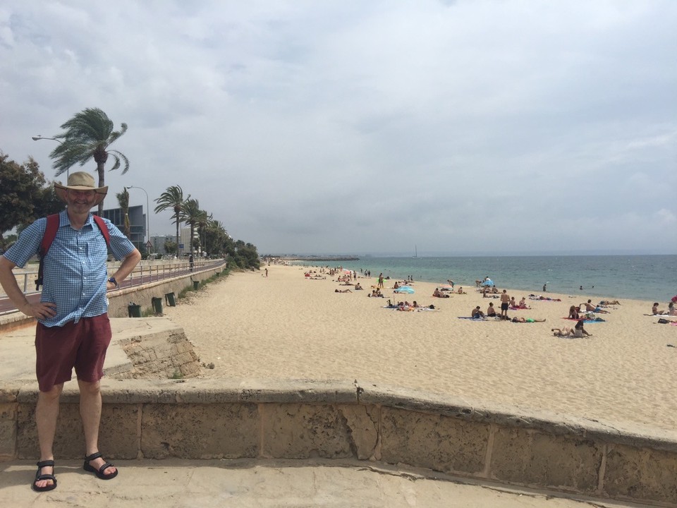  - Spain, Palma de Mallorca - The Palma esplanade and sandy beach. 