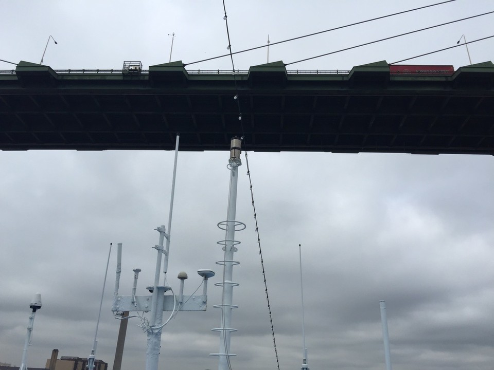  - United Kingdom, London, River Thames - Going under the first bridge across the River Thames. 