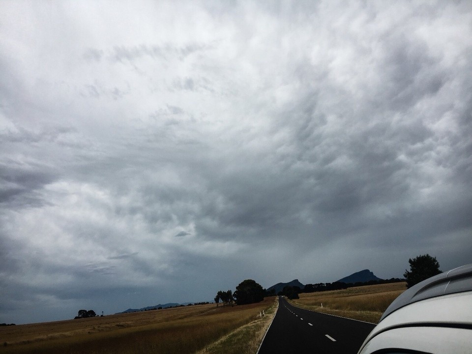 Australien -  - Fahrt Richtung Grampians NP, schlechtes Wetter kündigt sich an