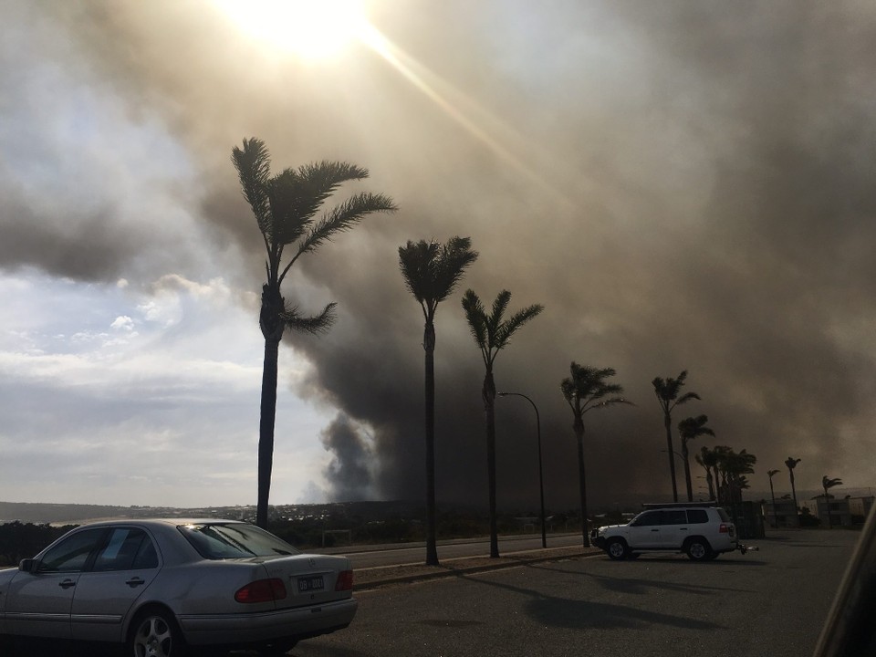 Australien - North Haven - Unser erstes Buschfeuer in Port Lincoln 