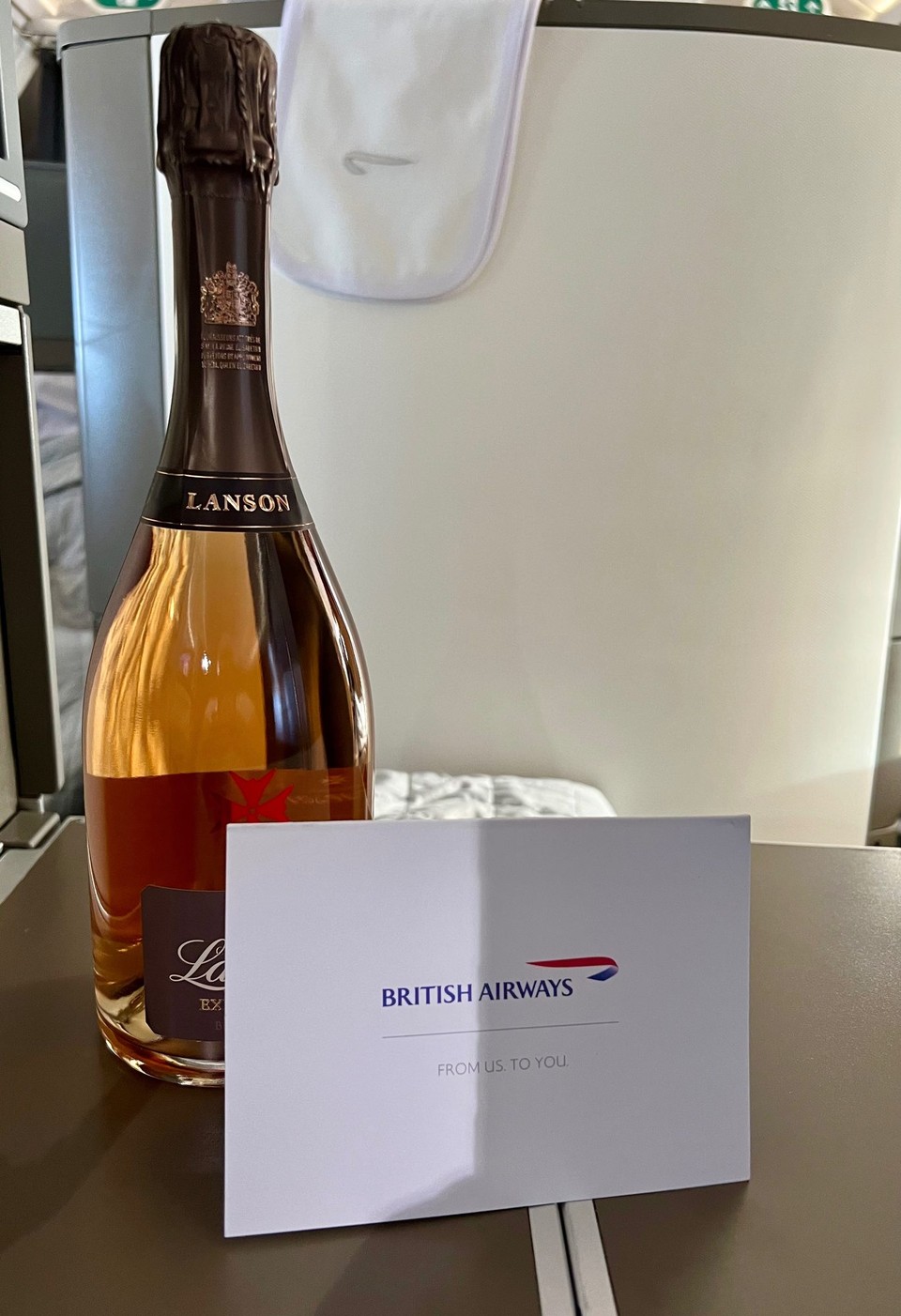 Chile - Santiago - Nice touch by BA to help us start our adventure 👏👏👏