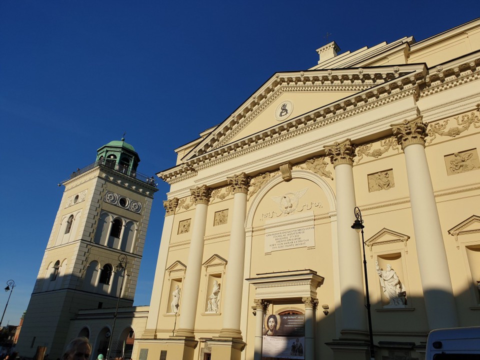 Poland - Warsaw - Cathedral in Warsaw and the tower we didn't climb