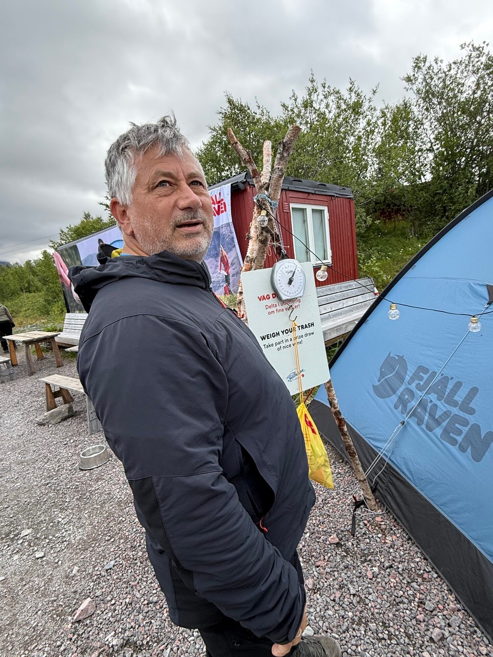 Schweden - Abisko - Müll abgeben, vorher noch wiegen - 600g