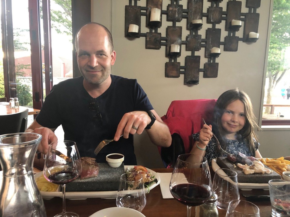 Neuseeland - Lake Tekapo - Fleisch auf dem Hot Stone