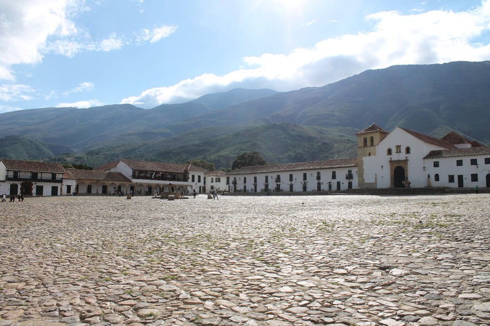 Colombia - Villa de Leyva - Plaza Mayor in Villa de Leyva, Boyacá 