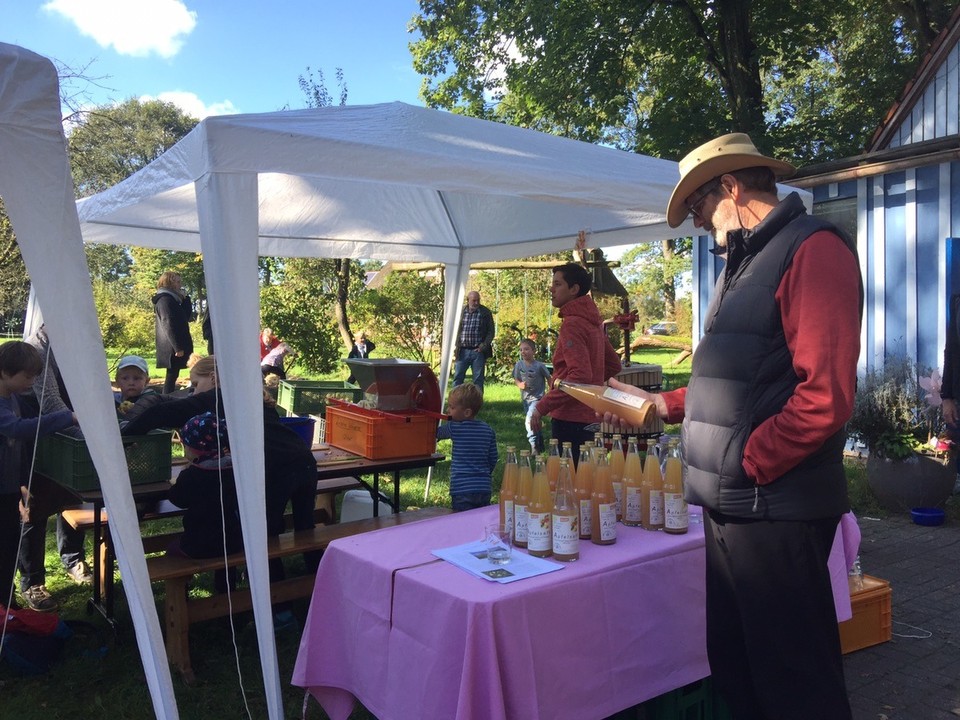 Germany - Buchholz in der Nordheide - Freshly pressed apple Juice. 