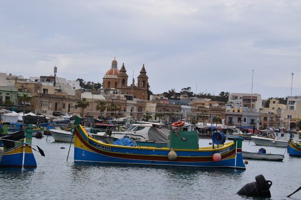 Malta - Marsaxlokk - Zurück im Hafen sieht der Himmel etwas düster aus, ab 16:00 Uhr sollen regnen. Also ist für den Rest des Tages faulenzen angesagt. Bis morgen.
