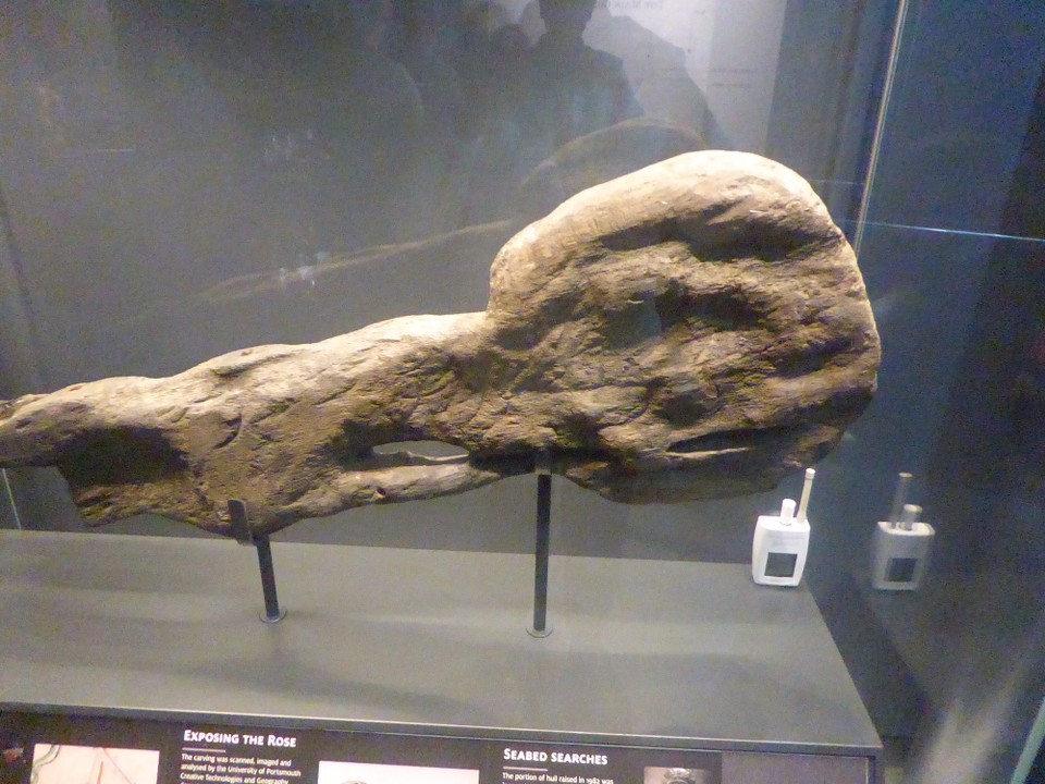 United Kingdom - Portsmouth - …and the wooden figurehead carved as a Tudor Rose, confirmed the ship was Henry the VIII’s Mary Rose.