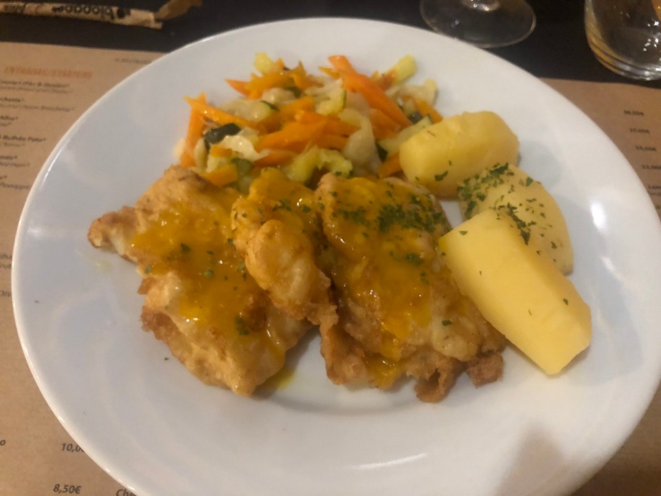 Portugal - Ribeira Grande - Fischfilet mit Mangosoße