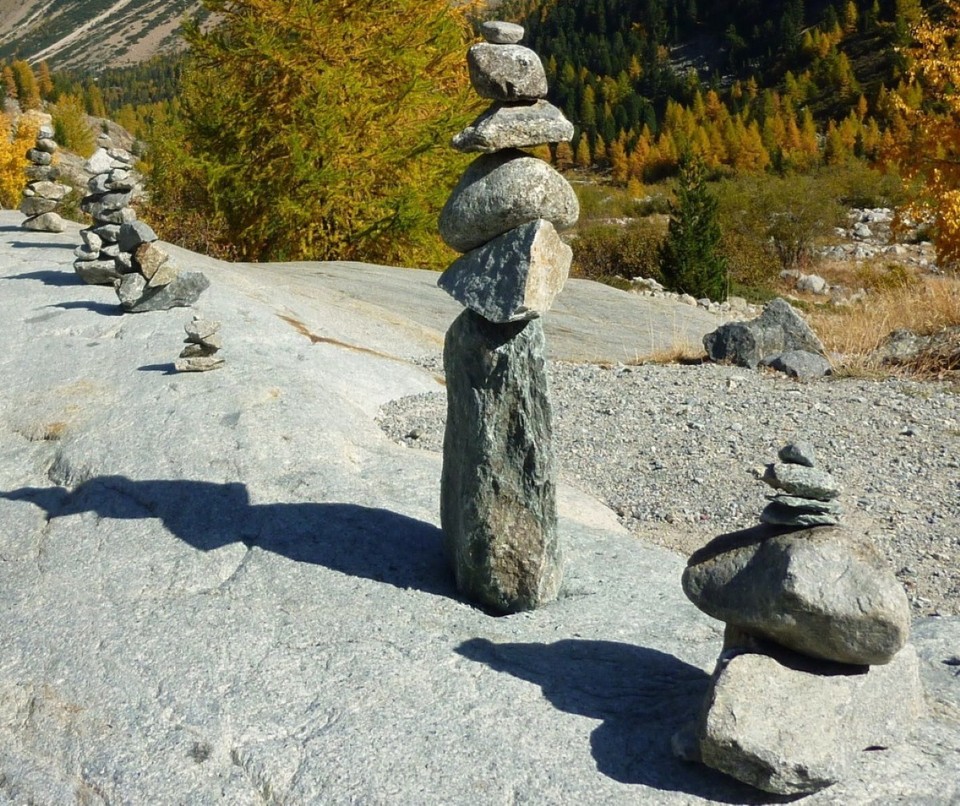 Schweiz - Pontresina/Engadin -  Steinkunst