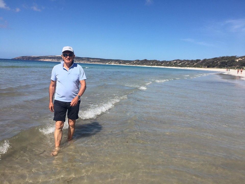 Australien - Kingscote - das Wasser war aussergewöhnlich warm. Wir schätzen mind. 25 Grad warm. Schade dass wir die Badehose nicht dabei hatten.
