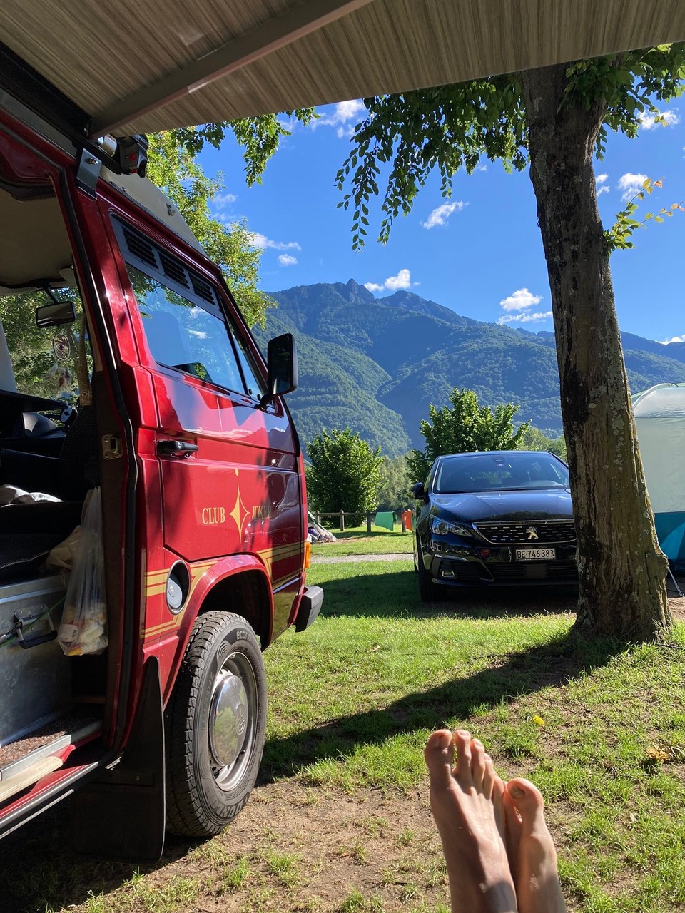 Schweiz - Tenero - Früstücksausblick