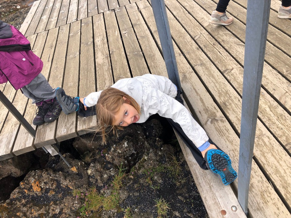 Island - Bláskógabyggð - Gut, dass wir auf der Plattform rumlaufen können...