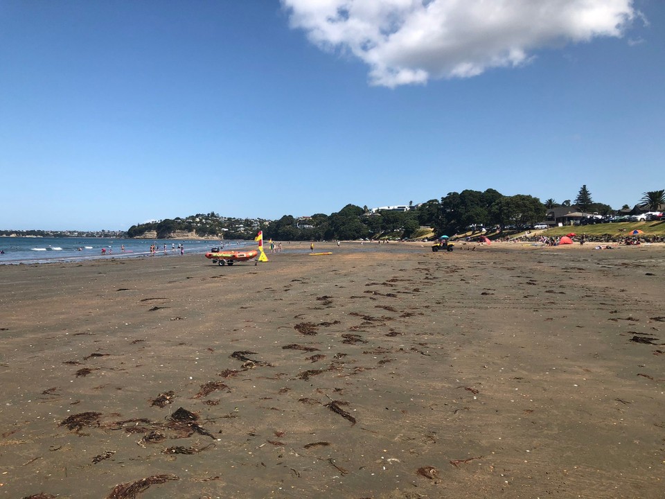 Neuseeland - Red Beach - Red Beach bei Ebbe