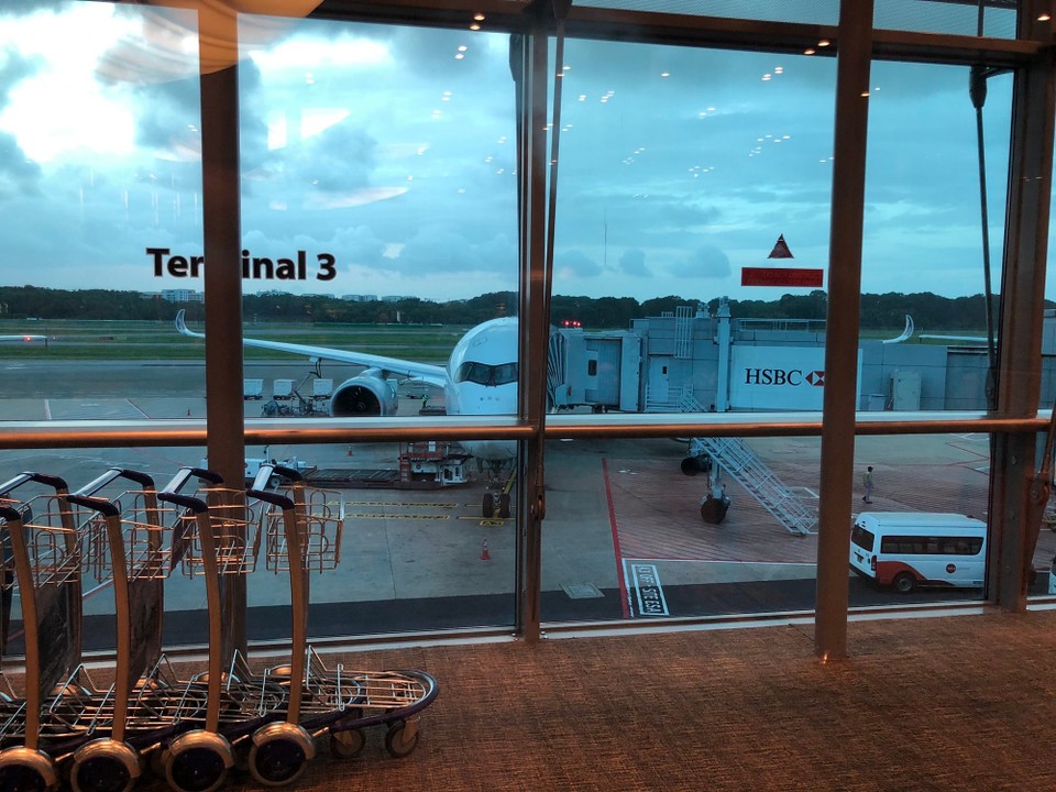 Singapur - Changi - Unser Flugzeug nach Christchurch 