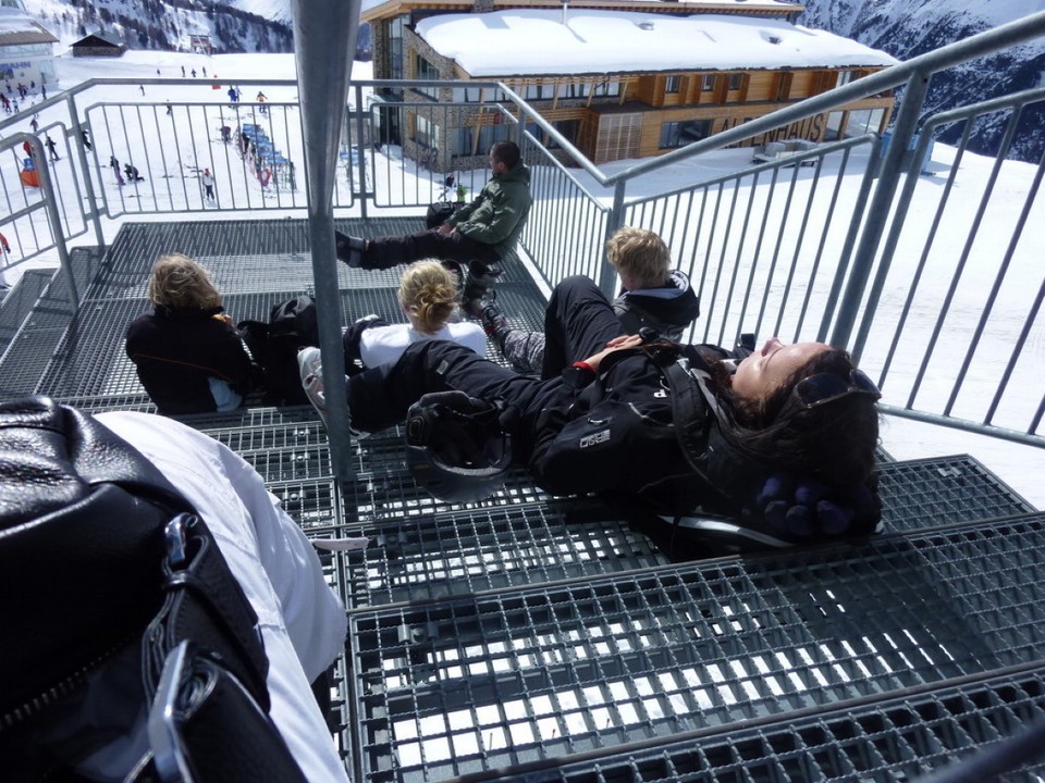 Österreich - Ischgl - relaxing in the sun