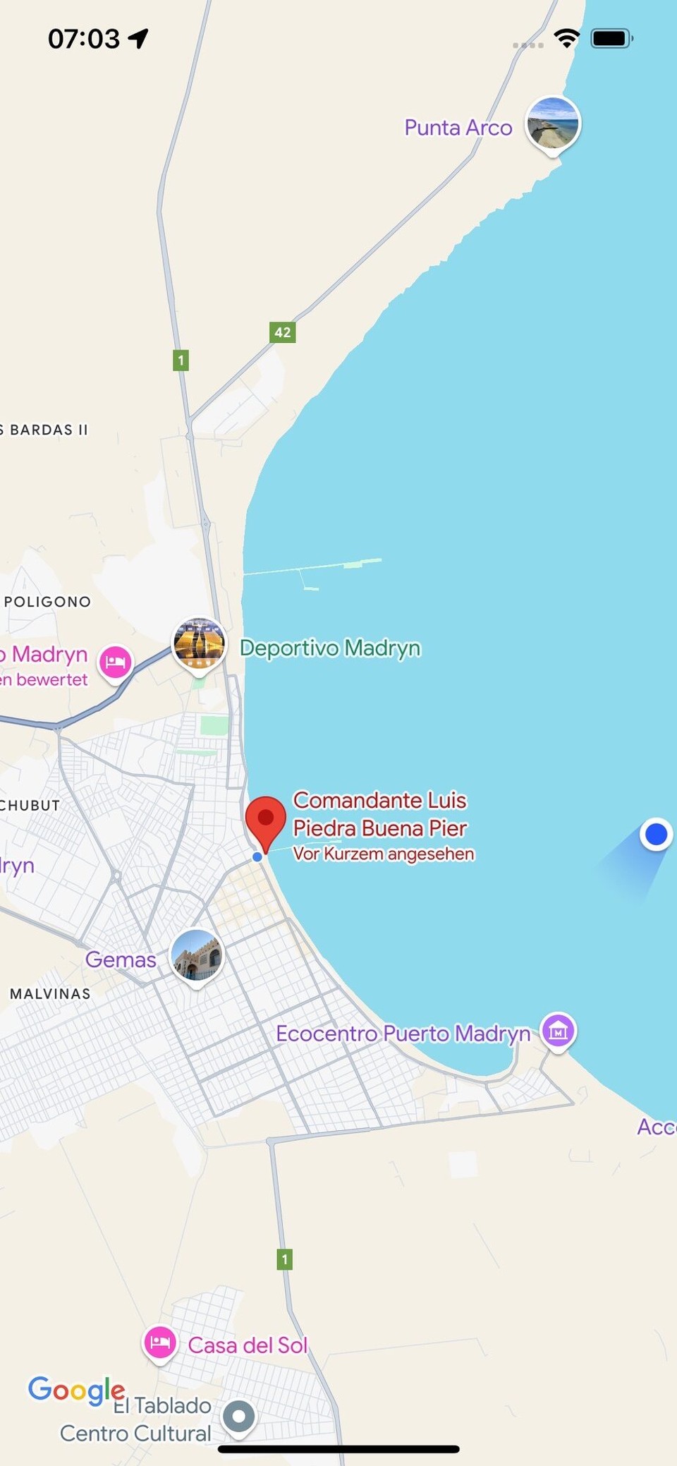 Argentinien - Puerto Madryn - Anfahrt...