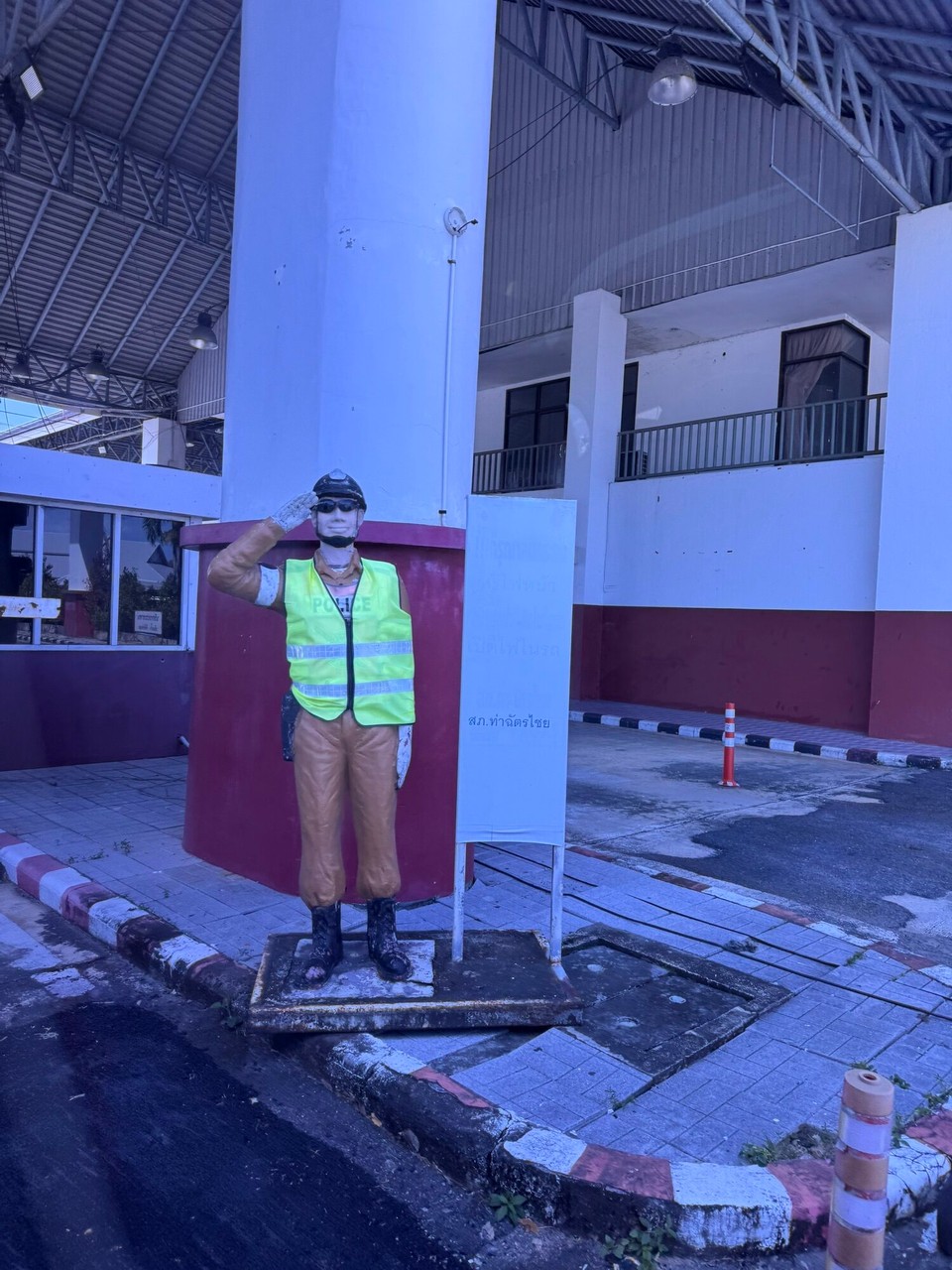 Thailand - Takua Thung - The checkpoint at Phuket on the way to the airport