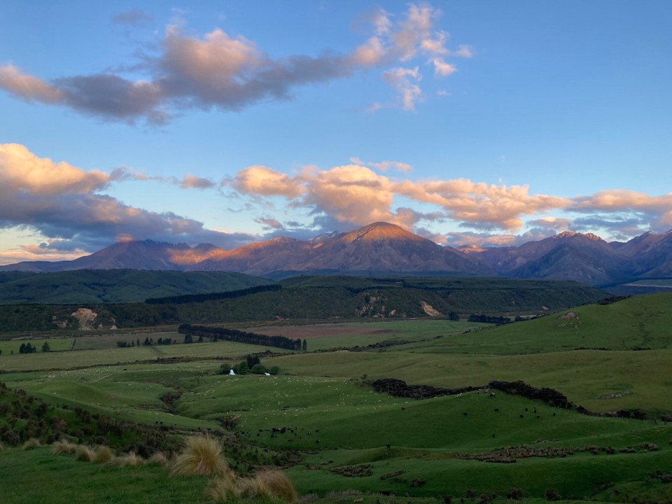 Neuseeland - Otautau - Zum Sonnenuntergang geht es nochmal auf den Hügel hinterm Haus 😎