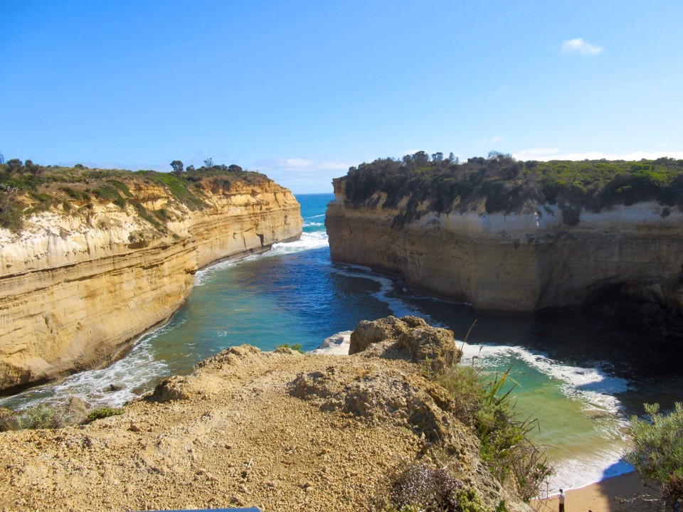Australien - Princetown - Loch Ard Gorge.... hier her konnten sich die einzigen 2 Überlebenden der 54 Passagiere der Loch Ard retten die 1878 hier sank und von den ca 80 bekannten gesunken Schiffen hier das bekannteste ist.