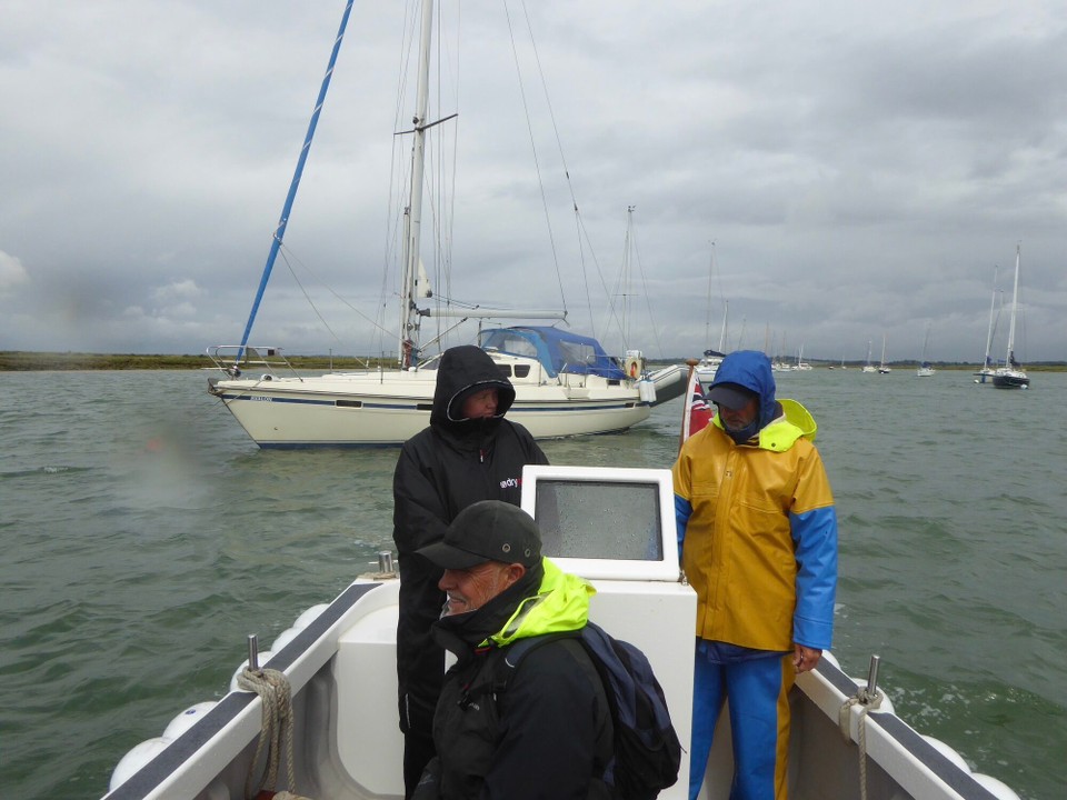 United Kingdom - Colchester - Poppy learning the ropes on the launch.