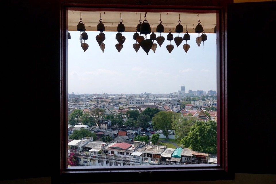 Thailand - Bangkok - Utsikten fra toppen av Golden Mountain. 