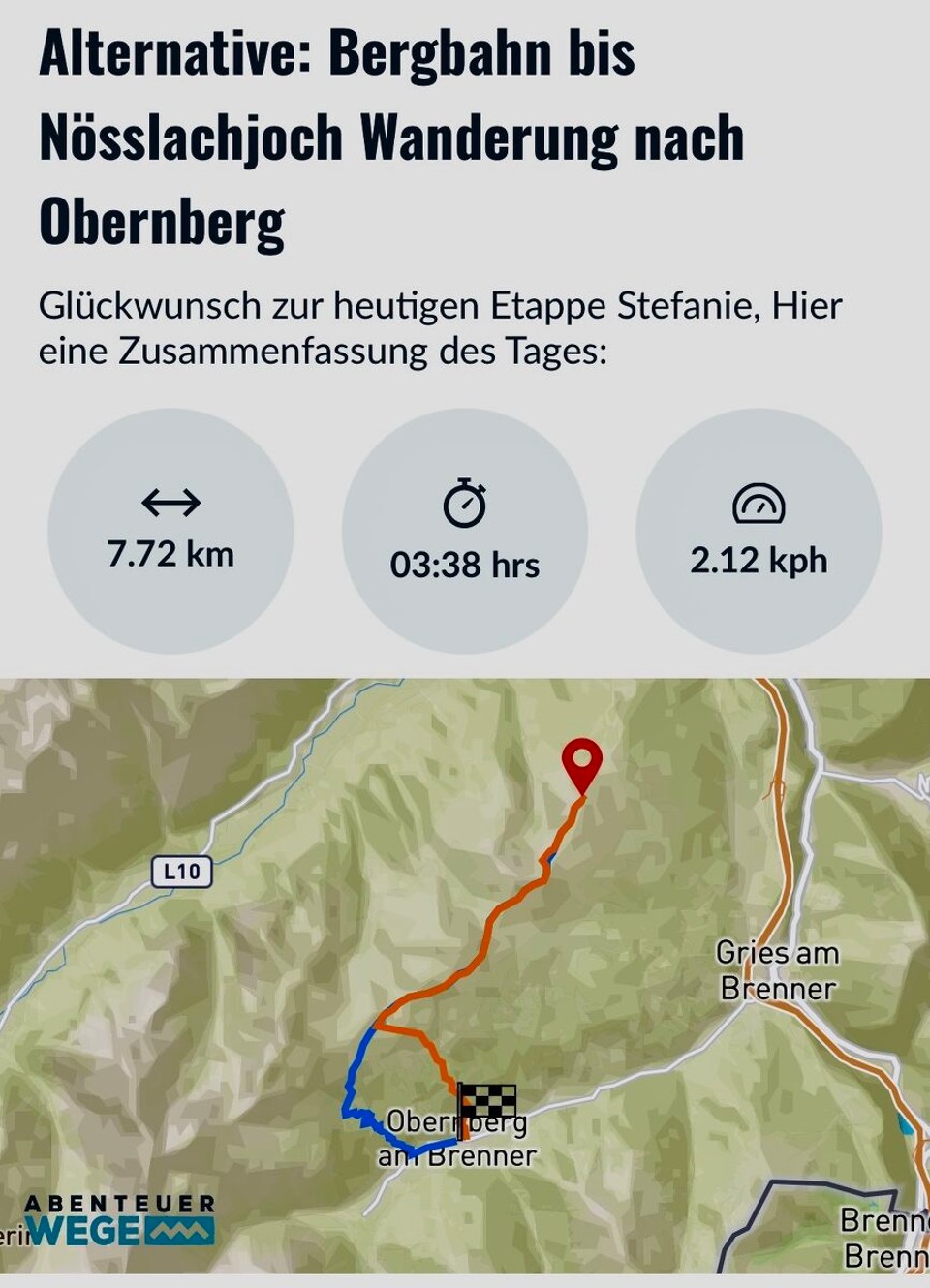Österreich - Obernberg am Brenner - Geschafft!!! 
Und noch hat es nicht wirklich geregnet. 