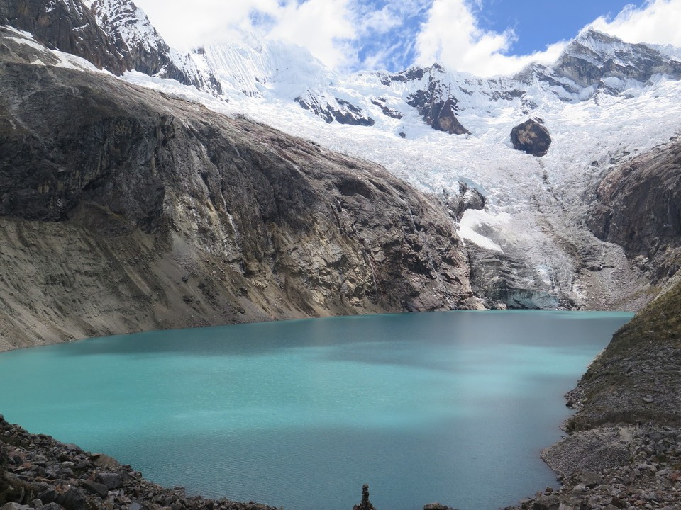 Peru - Áncash - Vue sur la lagune Harhuaycocha