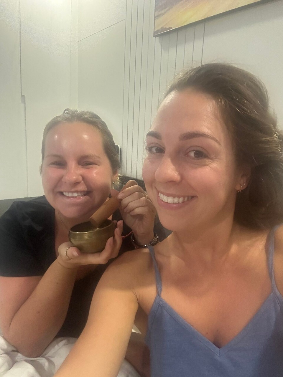 Vietnam - Hanoi - We stated off with a singing bowl session!