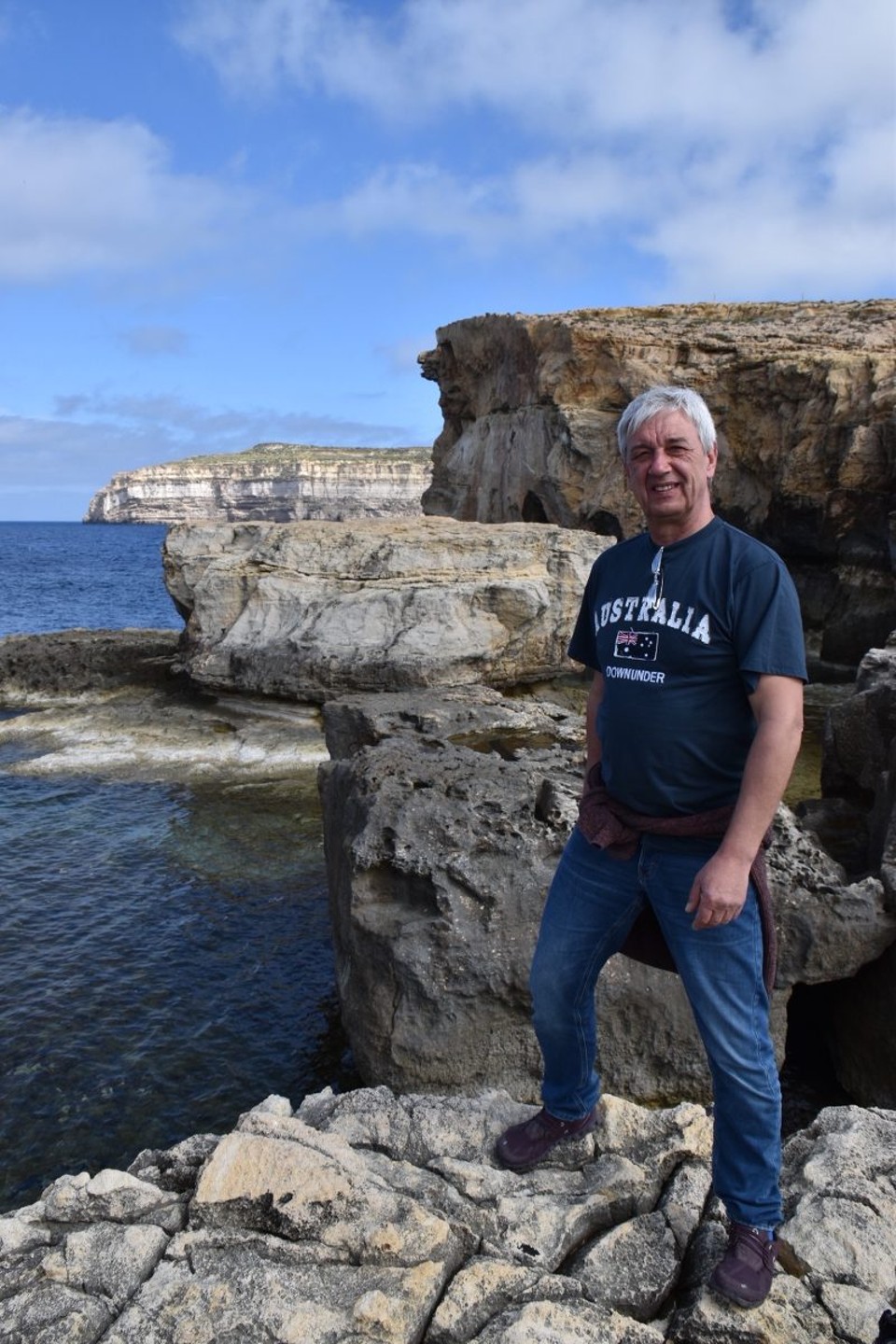 Malta - Ghasri - Hier befand sich das „Azure Window“, eine Felsformation, die aussieht wie ein Fenster, direkt neben dem Blue Hole. Es war das beliebteste Fotomotiv, bis es 2017 durch einen Sturm zusammenbrach.