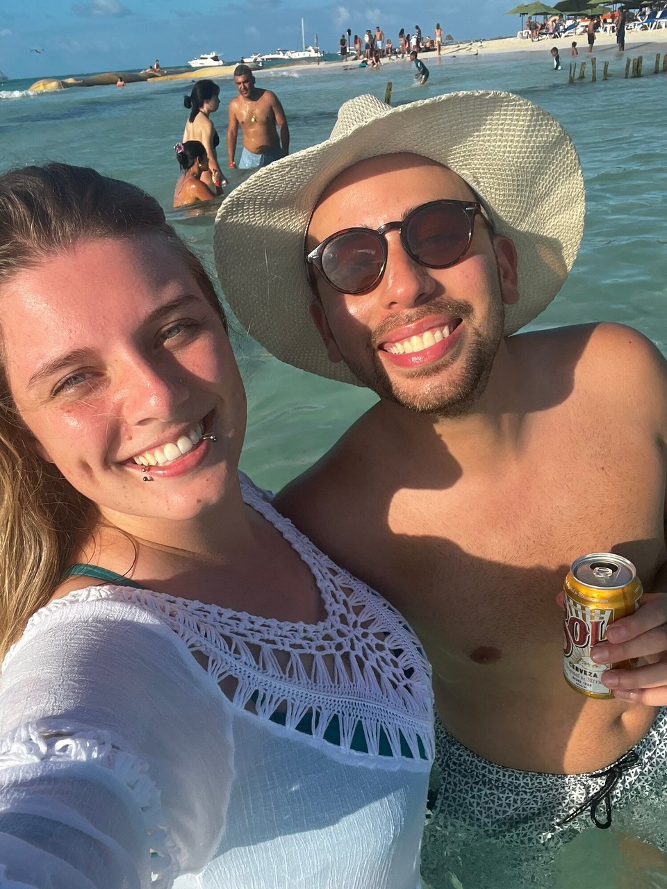 México - Isla Mujeres - Das isch au no uf de Insle gsi, en Tourist us Chile wo au debi gsi ish