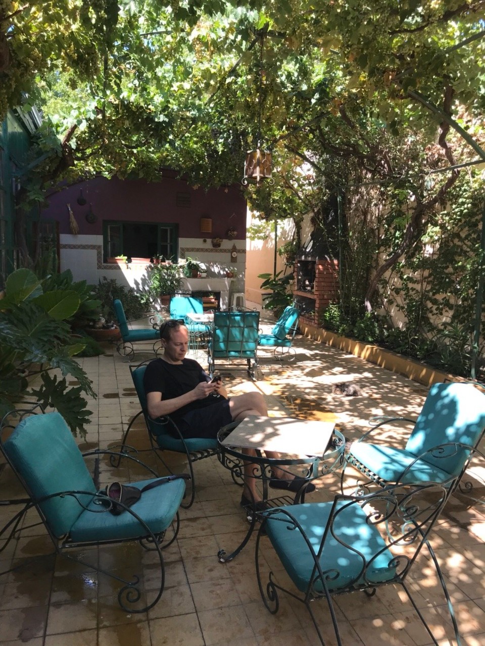 Argentinien - Mendoza - Der lauschige Innenhof unseres Hotels