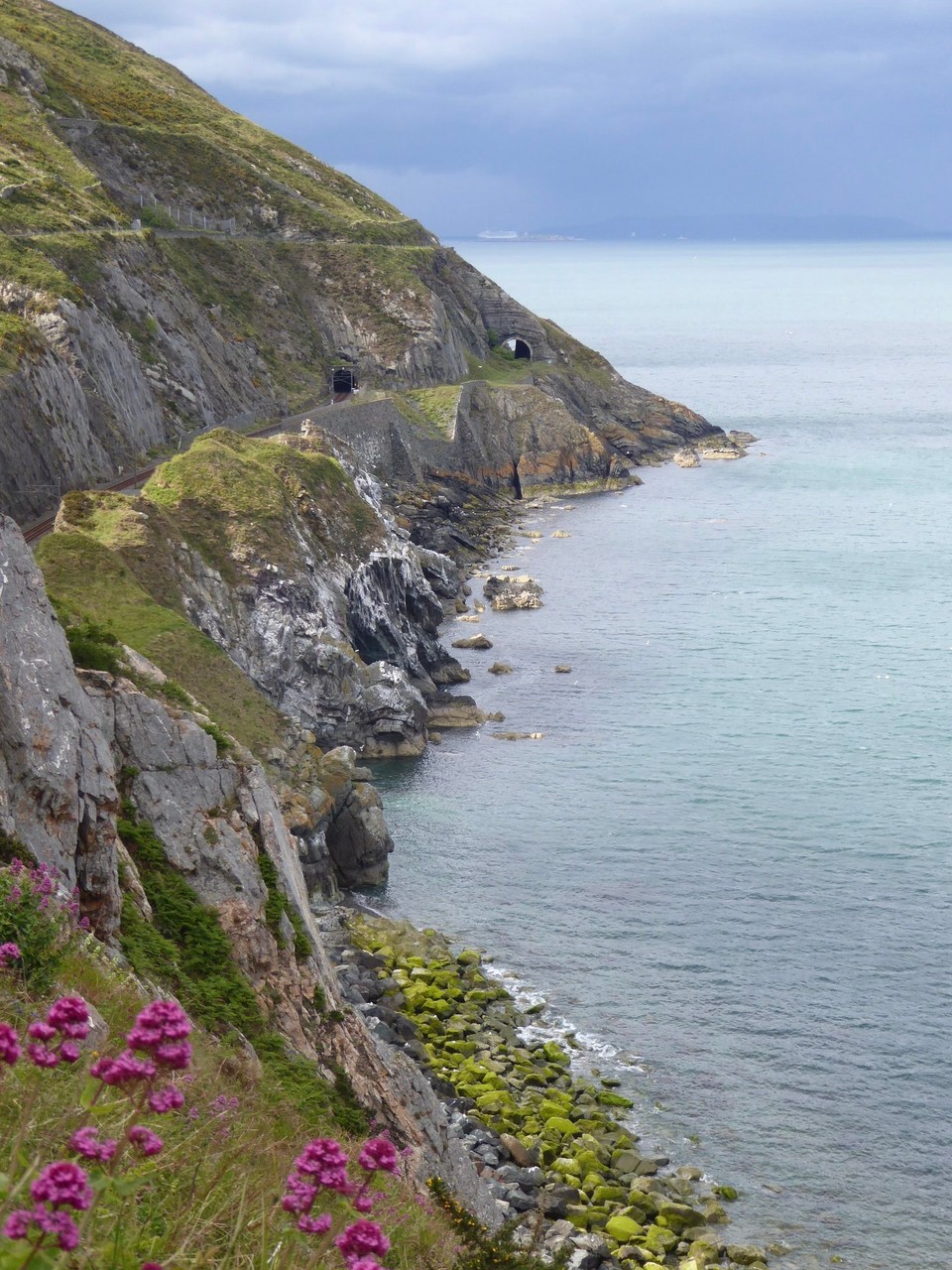 Ireland - Bray - Instead Lord Meath gave the cliff route from Bray to Greystones for free, but because of the geology it became one of the most costly railway tracks in Ireland. Isambard Kingdom Brunel directed the construction of the single track and continued it to Wicklow.