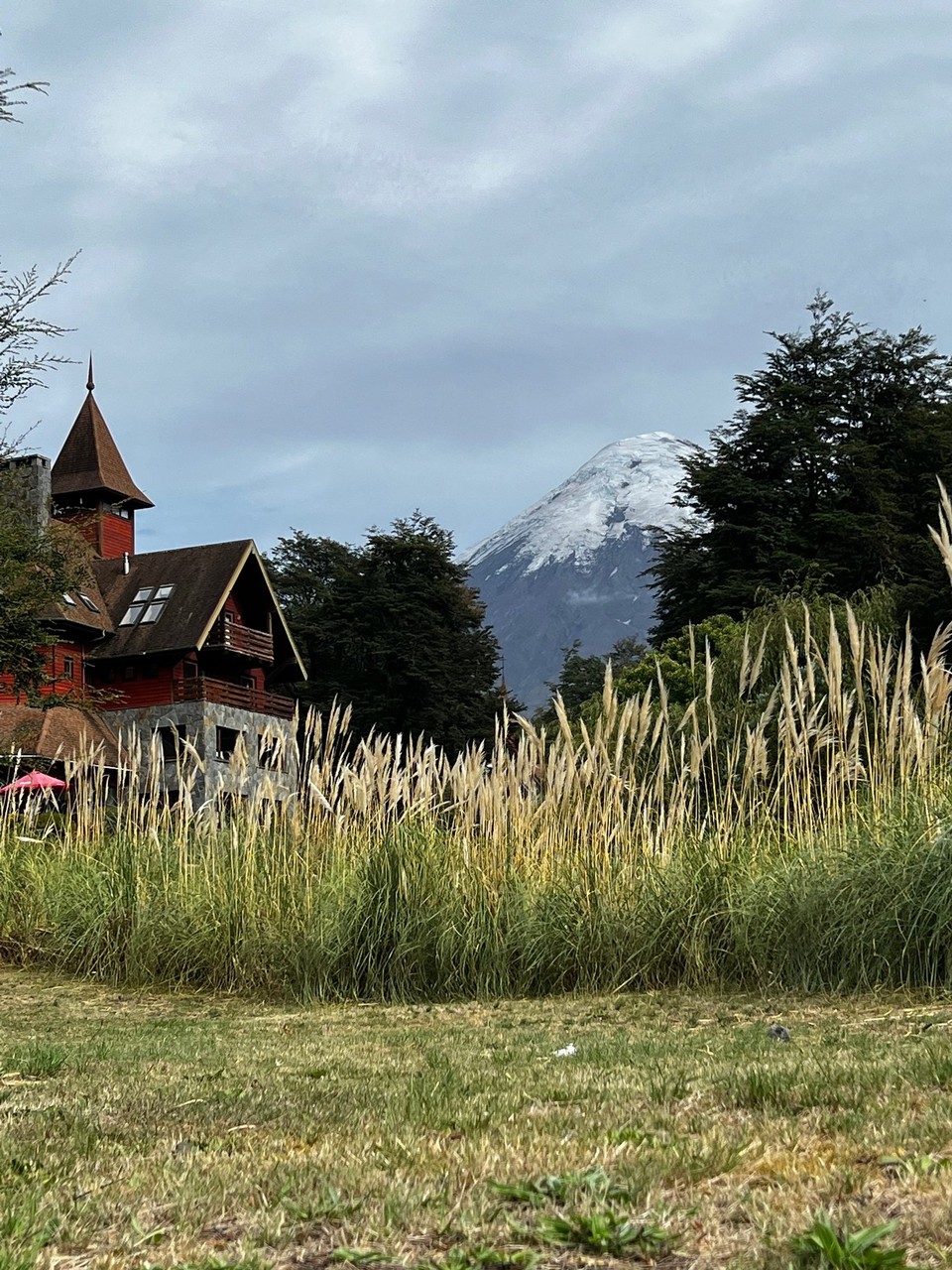 Chile - Puerto Montt - With the Bavarian house in the foreground, you could easily imagine you’re in germany