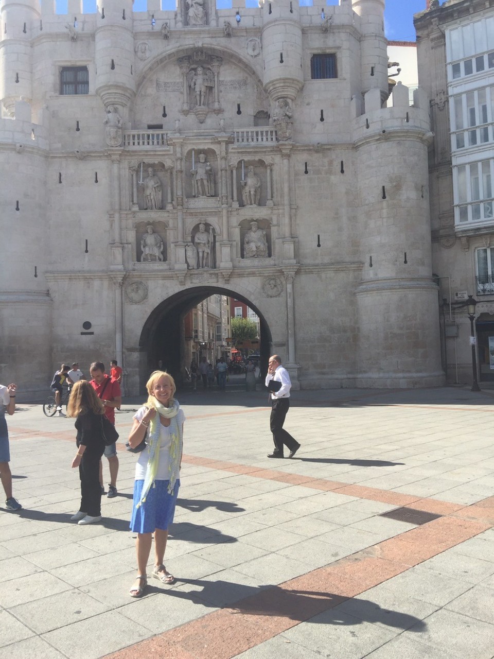  - Spain, Burgos - Burgos old city gates from the bridge