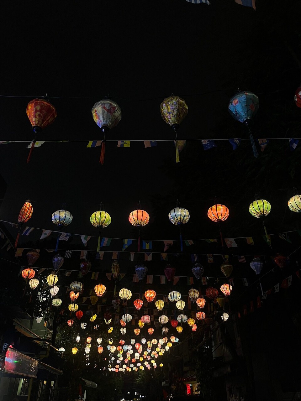 Vietnam - Da Nang - Pretty lantern lights at night - so cute 