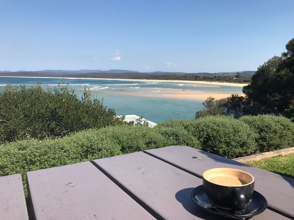 Australia - Merimbula - One of the nicest spots we have had brekky! At Bar Beach.