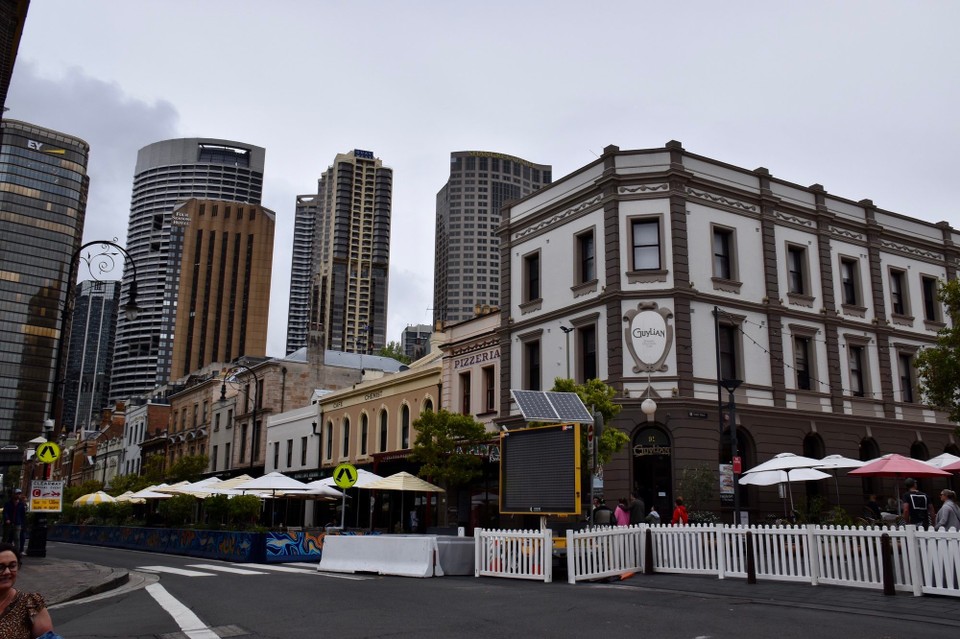 Australien - Sydney - „The Rocks“ ist noch ein kleiner Überbleibsel der Altstadt mit seinen Sandstein Bauten.
