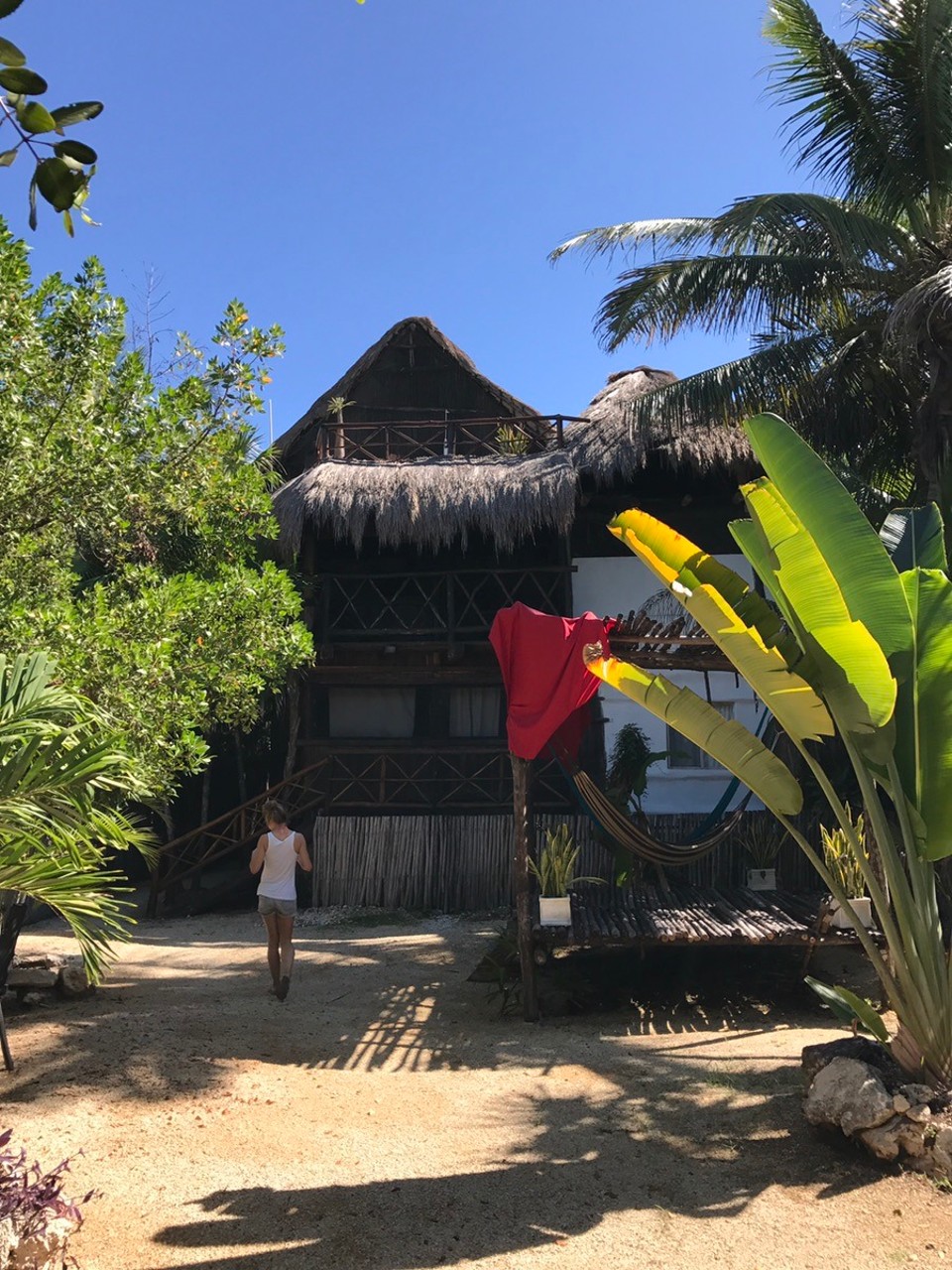 Mexiko - Tulum - Unser Haus! Zuletzt haben wir die oberen beiden Stockwerke bewohnt.