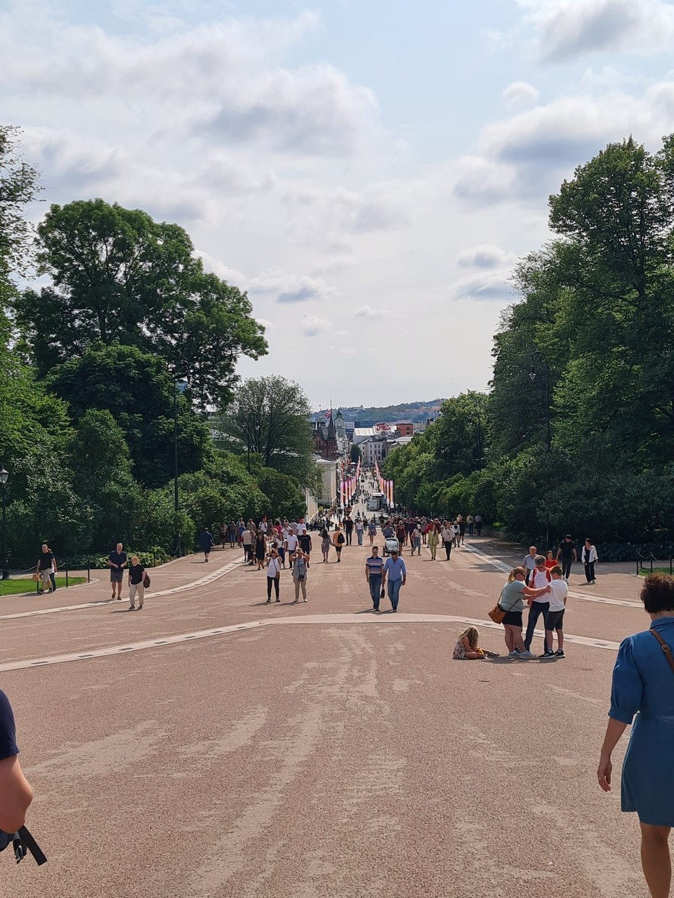 Norwegen - Oslo - Blick von Schloss auf die Flaniermeile 
