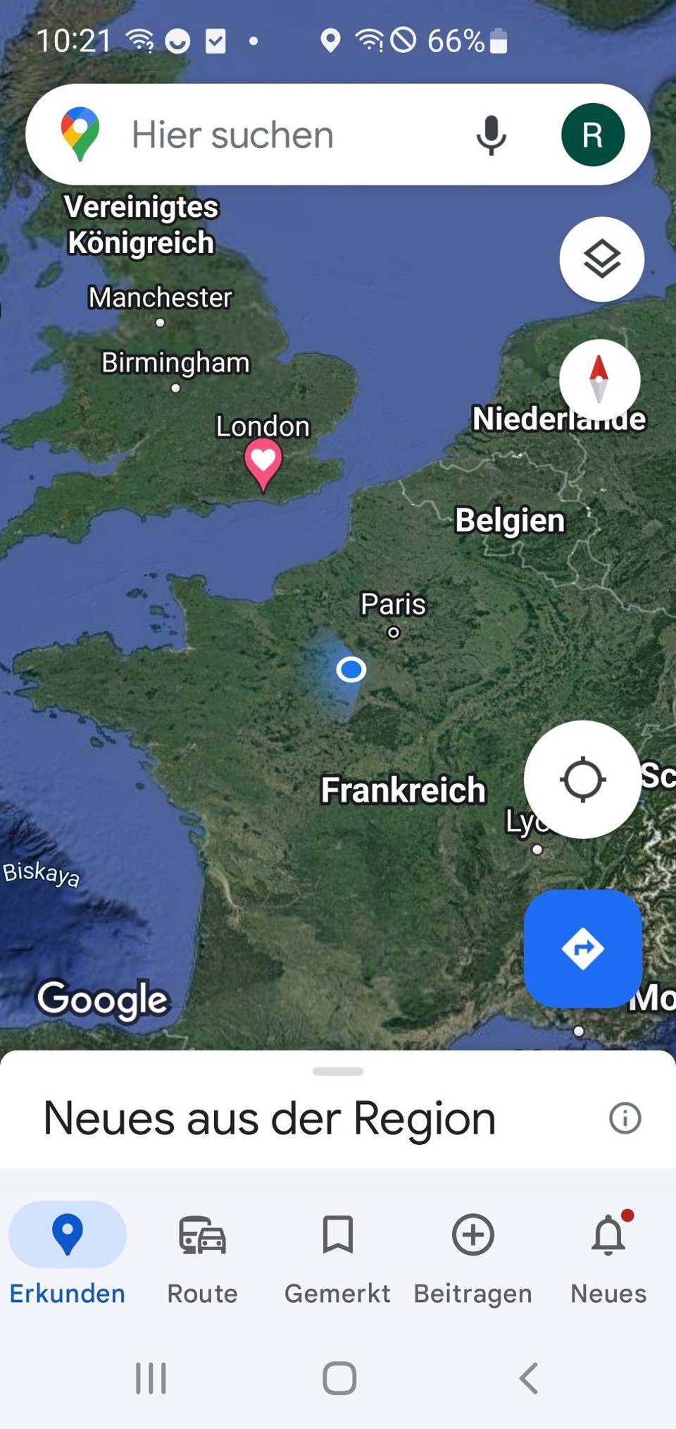 Portugal - Lissabon - Über Paris liegt eine dicke Wolkendecke.