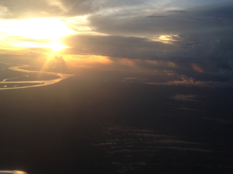 Kolumbien - Leticia - Mit einem herrlichen Sonnenuntergang wurden wir vom Amazonas verabschiedet 