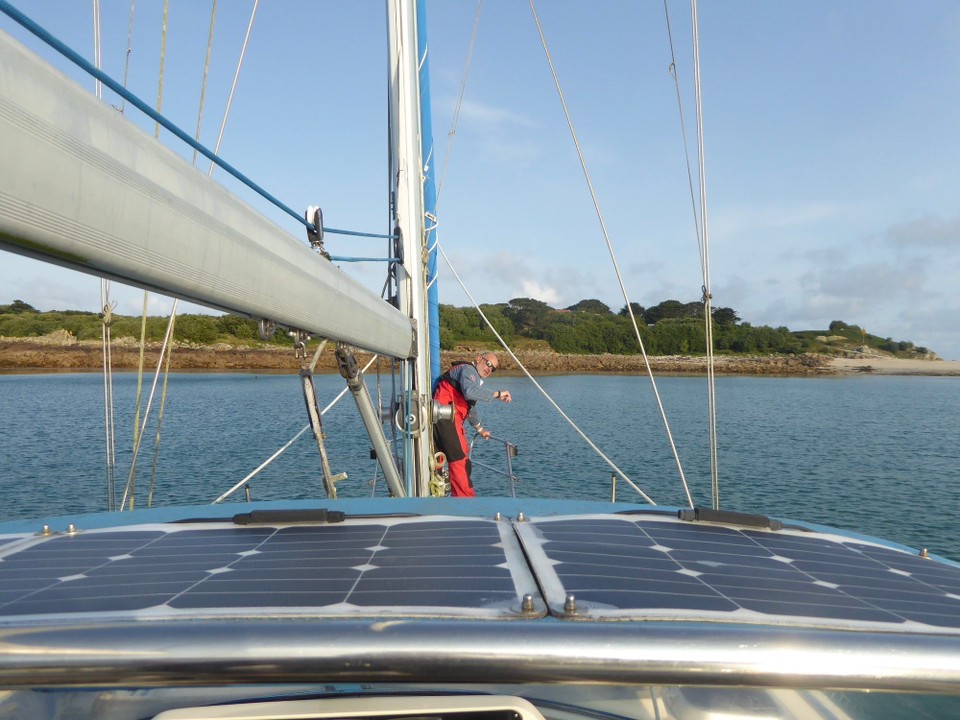 United Kingdom - Falmouth - Leaving our mooring buoy at 7.45.