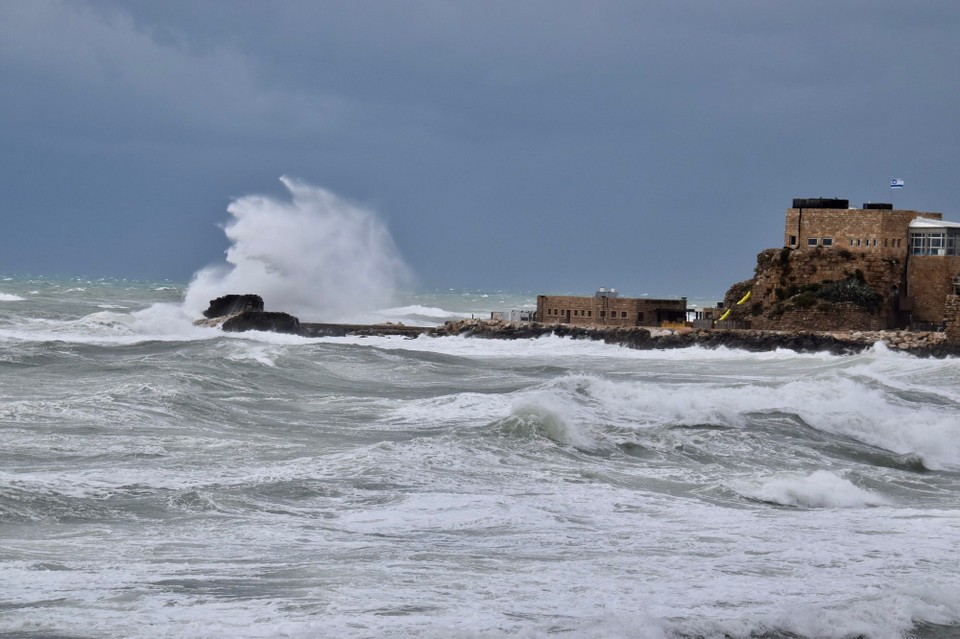 Israel - Haifa - Der Sturm und der Regen wurden so stark, dass wir es vorzogen weiterzufahren. Bis morgen dann.