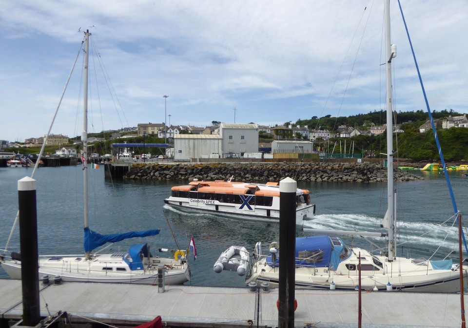 Ireland - Dunmore East - There was a constant stream of tenders bringing passengers to coaches on shore.  A few stayed locally, but most were taken into Waterford.