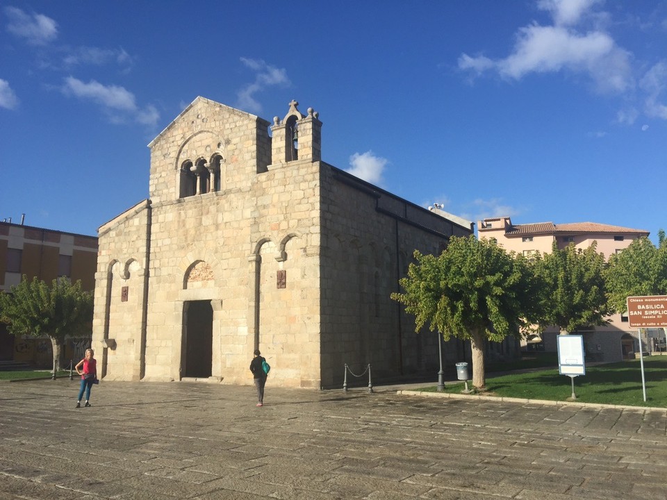  - Italy, Oblia, Sardinia - Basilica of San Simplicio in Olbia, northern Sardinia, Italy. Built in the late 11th century on a small hill, once located outside the city walls, used since the Carthaginian times as a cemetery area.